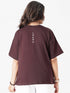 LEERA Cordovan Oversized Cotton Tee